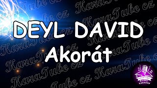 DAVID DEYL  Akorát KARAOKE [upl. by Gerri]