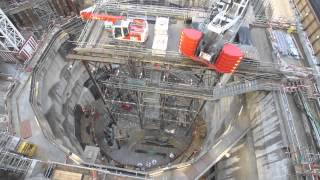 Crossrail Timelapse Construction of Moorgate access shaft [upl. by Ryter]