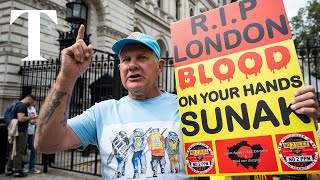 Angry Ulez protesters march on Downing Street [upl. by Grantham799]