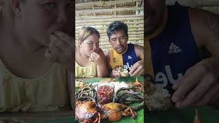 Piniritong alimango at igat mukbang Kasama si Misis Kilaw boykilaw food mukbang kinilaw [upl. by Ssilb]