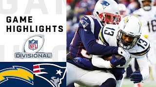 Chargers vs Patriots Divisional Round Highlights  NFL 2018 Playoffs [upl. by Liss377]