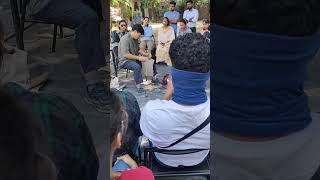 levallois technique in tool making by korean archeologist cho mueng guen at University of Rajasthan [upl. by Enitsuj]