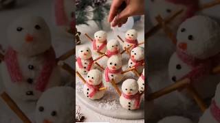 Easy Snowman Dessert Idea ☃️❄️  Perfect for TableDecoration 🍴✨winterspecial christmas2024 [upl. by Anstus]