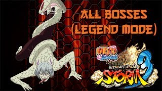 Storm 3 Full Burst  ALL BOSSES Legend Mode feat Kabuto Sage Mode [upl. by Hirst]