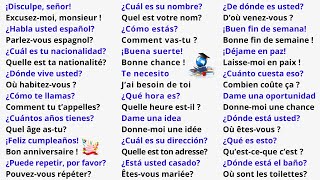 Apprendre lEspagnol Rapidement  150 Phrases de Conversation pour Débutants  Cours d’Espagnol [upl. by Skrap]