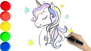 Comment dessiner une licorne  how to draw a unicorn 🦄 [upl. by Teferi]