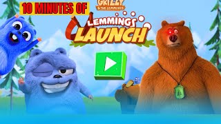 Crazy Lemming Launch Good Timing Online Gameplay Grizzy VS Lemmings Launch Ep445 [upl. by Alikee762]