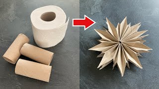 Stern  Weihnachten  Basteln  Toilettenpapier  DIY  Klorollen  Geschenkidee  Star  Christmas [upl. by Ernest]