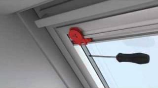 Installation video for VELUX Manual Roller blind with control bar [upl. by Traver]