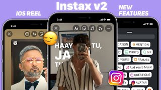 Instax v2🍎 New iOS Instagram on Android New Update  iPhone Story  iOS 174 Emojis Font [upl. by Einra]