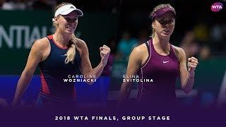 Caroline Wozniacki vs Elina Svitolina  2018 WTA Finals Singapore Round Robin  WTA Highlights [upl. by Cl]