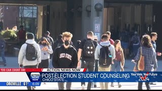 Chico State providing counseling for students in distress over the results of the presidential [upl. by Zarihs99]