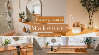 Badezimmer Makeover  Bathroom Makeover on a Budget [upl. by Sadirah]