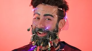 Men Decorate Each Others Beards For Christmas [upl. by Wende167]