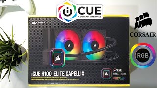 UNBOXING Y REVIEW ENFRIAMIENTO LIQUIDO AIO CORSAIR ICUE H100i ELITE CAPELLIX 240MM [upl. by Nemhauser143]