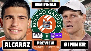 🔴LIVE ALCARAZ VS SINNER  French Open 2024 rolandgarros wta atp aotennis2 [upl. by Ralat243]