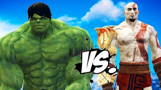 THE INCREDIBLE HULK VS KRATOS God of War [upl. by Odelia621]