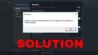 Failed to Create d3d9 Device in Steam Fix Solution [upl. by Violeta371]