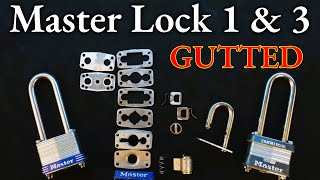 263 Master Locks 1 amp 3 Picked and Gutted [upl. by Xenos]