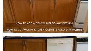 How to add a dishwasher to any kitchen  How to cut cabinets for a dishwasher [upl. by Girvin815]