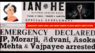 Democracy Under Siege How Indira Gandhi Altered Indias Constitution [upl. by Ttesil357]