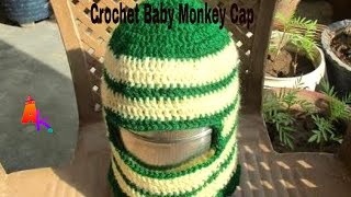 Crochet Baby CapMonkey cap Hindi [upl. by Cousins]