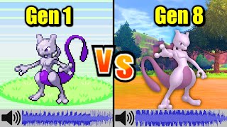 Pokémon Cry Comparison  Red amp Blue VS Sword amp Shield Gen 1 VS Gen 8 [upl. by Tulley]