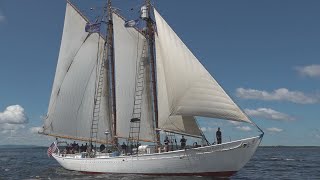 Historic Schooner Bowdoin returns to Castine harber after eightweek arctic voyage [upl. by Alyson]