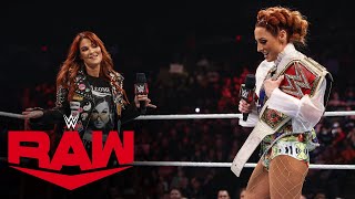 Lita and Becky Lynch set the stage for title showdown at WWE Elimination Chamber Raw Jan 31 2022 [upl. by Beverlee818]