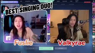 Fuslie amp Valkyrae singing ft NoahJ456 [upl. by Yokum615]