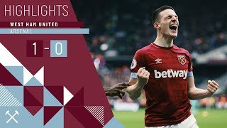 HIGHLIGHTS  WEST HAM UNITED 1 ARSENAL 0  DECLAN RICE SCORES HIS FIRST GOAL TO CLINCH THE WIN [upl. by Romine]