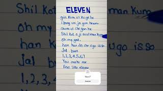 ELEVEN  IVE LYRICS ive eleven kpop cover lyrics kpopsinger handwriting [upl. by Willabella]