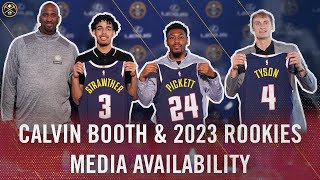 Nuggets Media Availability Introducing 2023 Draft Picks [upl. by Ahsilek]