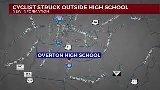 Cyclist hit by vehicle outside Overton High School [upl. by Aniuqaoj]