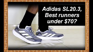 ADIDAS SL203 Best running shoe under 70 Full run review on feet [upl. by Tonina147]