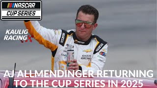 AJ Allmendinger Returning To The Cup Series In 2025 [upl. by Aihsekan]