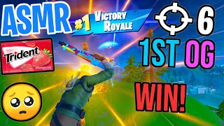 ASMR Gaming 😴 Fortnite Chapter 2 OG 1st Win Relaxing Gum Chewing 🎮🎧 Controller Sounds  Whispering 💤 [upl. by Grogan996]