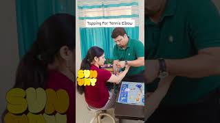 Tennis Elbow Treatment by Taping drmanishgupta physiotherapy chiropractor [upl. by Aynatahs]