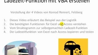 Funktionen zu Excel und Access mit VBA erstellen  Teil1 von 4 [upl. by Eada242]