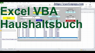 So funktioniert das Programm Haushaltsbuch Buchführung Einnahmenüberschussrechnung in Excel VBA [upl. by Cherida]