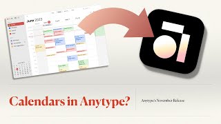 Calendars in Anytype [upl. by Willet]