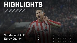 Jobe Bellingham Screamer  Sunderland AFC 2  0 Derby County  EFL Championship Highlights [upl. by Irtimed]