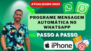 COMO PROGRAMAR O ENVIO DE MENSAGENS AUTOMÁTICAS NO WHATSAPP  ➡️SKEDIT IPHONE  🔵TA BOMBANDO [upl. by Doro]