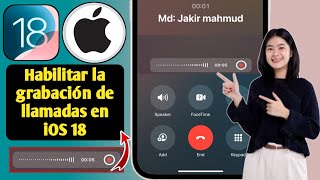 Cómo habilitar la grabación de llamadas en iPhone iOS 18 Función de grabación de llamadas de iOS 18 [upl. by Neelehtak]