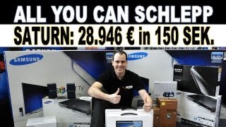 All you can schlepp  28946 Euro in 156 Sekunden  PRAktion zum 150 Saturn Opening [upl. by Conal]