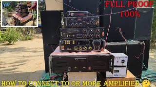 Mini dj amplifiers ko connect kaise karte hai 😮😮 how to connect two or more amplifiers mini dj [upl. by Nevi]