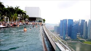 Singapore SkyPark Pool  Sands Marina Bay Hotel  57th Floor [upl. by Floris565]