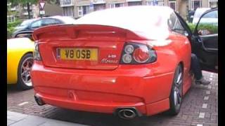 Vauxhall Monaro VXR engine start up  revving  accelerating Very powerfull sound [upl. by Eirod]