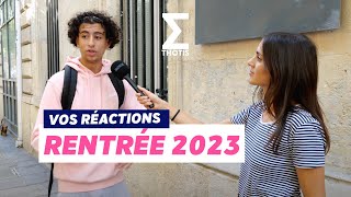 RENTRÉE 2023  VOS RÉACTIONS [upl. by Vtarj817]