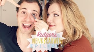 Rutgers wenkbrauwen epileren  Tutorial voor mannen  Vera Camilla [upl. by Skill]